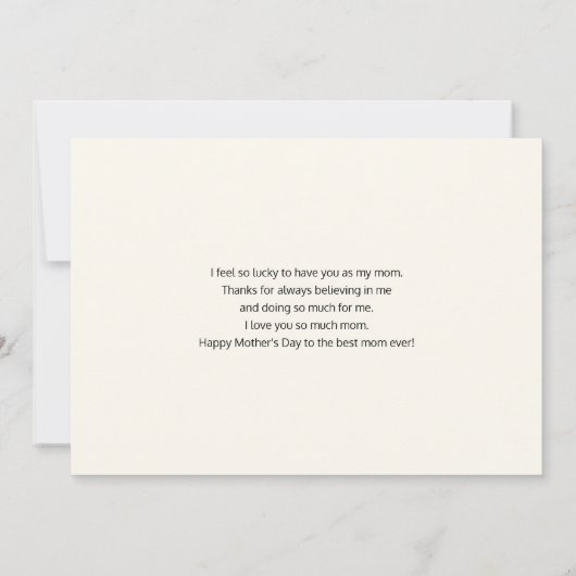 おしゃれなピンクとブルーの花束　母の日 カード (裏面)