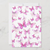 おしゃれなピンクと白の18歳誕生日デビュー招待状 招待状 (裏面)