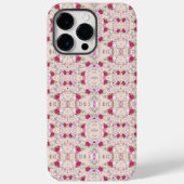 おしゃれなピンクと赤の花柄 スタイリッシュ Case-Mate iPhoneケース (裏面)