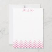 おしゃれなピンクのオンブレシェブロン便箋 招待状 (正面)