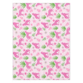 おしゃれなピンクのチーター テーブルクロス (正面)
