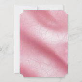 おしゃれなピンクのフェイクレザーウェディング 招待状 (裏面)