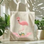 おしゃれなピンクのフラミンゴトートバッグ トートバッグ