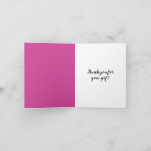 おしゃれなピンクのブラックまつげ　ありがとうございます サンキューカード (内部)