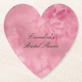 おしゃれなピンクのレース ペーパーコースター (正面)