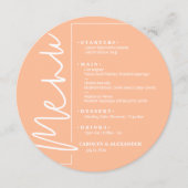 おしゃれなピンクの丸い形 メニュー (正面)