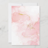 おしゃれなピンクの娘の洗礼招待状カード 招待状 (裏面)