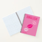 おしゃれなピンクの学校用品 ノートブック (内部)