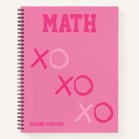 おしゃれなピンクの学校用品 ノートブック (正面)