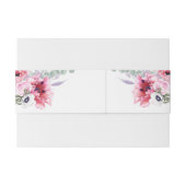 おしゃれなピンクの水彩ポピー 招待状ベリーバンド (裏面例)