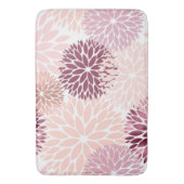 おしゃれなピンクの花のブライダルシャワー バスマット (正面縦)