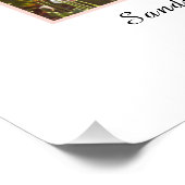 おしゃれなピンクの花の卒業証書 白いクラス 2021 ポスター (コーナー)