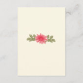 おしゃれなピンクの花の植物の安全対策 エンクロージャーカード (裏面)