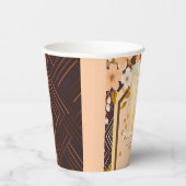 おしゃれなピンクの花柄シャンパン ブライダルシャワーパーティー 紙コップ (右)