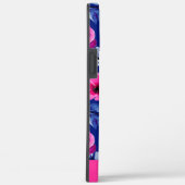 おしゃれなピンクネイビーパームフラワーのiPhone カスタムケース Case-Mate iPhoneケース (裏面 / 右)