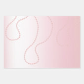 おしゃれなピンクパールの花嫁のシャワー ラッピングペーパーシート (正面3)