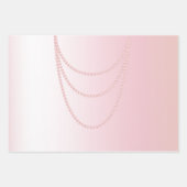 おしゃれなピンクパールの花嫁のシャワー ラッピングペーパーシート (正面)