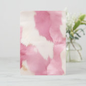 おしゃれなピンクホワイトカウガールカウハイド誕生日 招待状 (スタンド正面)