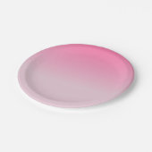 おしゃれなピンクホワイトブランクエレガントカスタムテンプレート ペーパープレート (アングル)