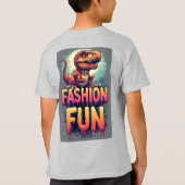 おしゃれなファッションT-Rex Tシャツ (裏面)