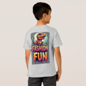 おしゃれなファッションT-Rex Tシャツ (裏面フル)