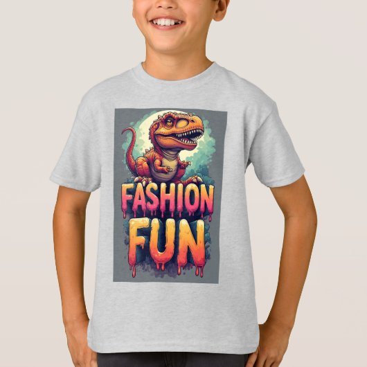 おしゃれなファッションT-Rex Tシャツ (正面)