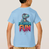 おしゃれなファッションT-Rex Tシャツ (裏面)