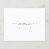 おしゃれなフォトウェディングのSave The Date (裏面)