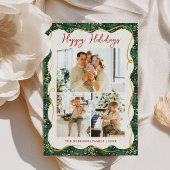 おしゃれなフォレストグリーン植物園の楽しいホリデーシーズン3枚の写真 シーズンカード