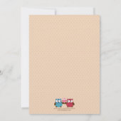 おしゃれなフクロウのベビーシャワー招待状 招待状 (裏面)