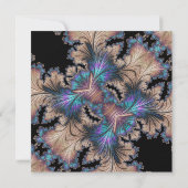 おしゃれなフラクタル結婚式招待状 招待状 (裏面)