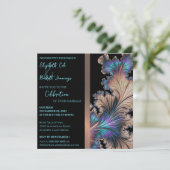 おしゃれなフラクタル結婚式招待状 招待状 (スタンド正面)