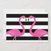 おしゃれなフラミンゴエンゲージメントパーティー招待状 招待状 (裏面)