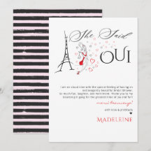 おしゃれなフランスのパリスタイル シェ セド オイ  ブライダルシャワー