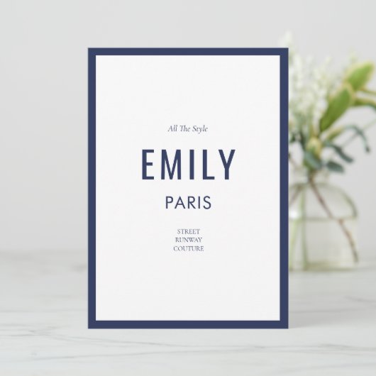 おしゃれなフランス海軍の美しさ / ファッションブランドのメモカード (スタンド正面)