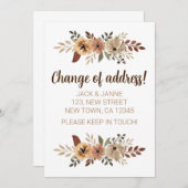 おしゃれなフローラ引越しお知らせカード 案内状 (正面/裏面)