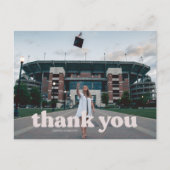 おしゃれなフワフワタイポグラフィー卒業感謝 ポストカード (正面)