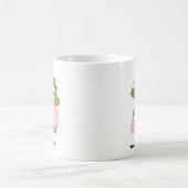 おしゃれなブタ あったかいハート コーヒーマグカップ (中央)