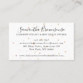 おしゃれなブティックの室内履きハウスシューズ 名刺 (裏面)