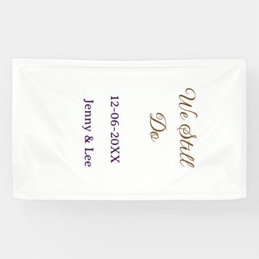 おしゃれなブラウンとピンクの名前と日付と年とボヘミアンレトロスタイル 横断幕 (横)