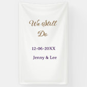 おしゃれなブラウンとピンクの名前と日付と年とボヘミアンレトロスタイル 横断幕 (縦)