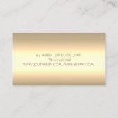 おしゃれなブラウンの蓮の花ヨガインストラクター 名刺 (裏面)