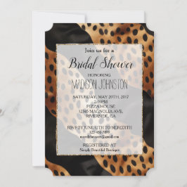 おしゃれなブラウン ブラック ウエスタンカウハイド 招待状