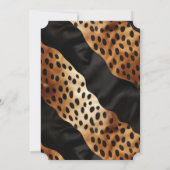 おしゃれなブラウン ブラック ウエスタンカウハイド 招待状 (裏面)