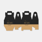 おしゃれなブラックとゴールドの誕生日ありがとう フェイバーボックス (折り畳みなし)