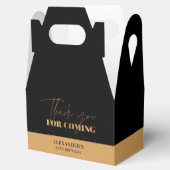 おしゃれなブラックとゴールドの誕生日ありがとう フェイバーボックス (オープン)