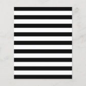 おしゃれなブラックストライプの結婚前お披露目招待状 (裏面)