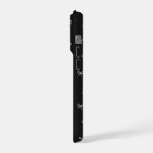おしゃれなブラックリボンのパーソナライズ携帯電話 iPhoneケース (左側面)