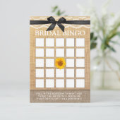 おしゃれなブラックリボンひまわりバーリアップ ブライダルビンゴ (スタンド正面)