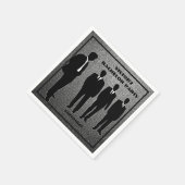 おしゃれなブラック＆シルバーの独身パーティー スタンダードカクテルナプキン (角)